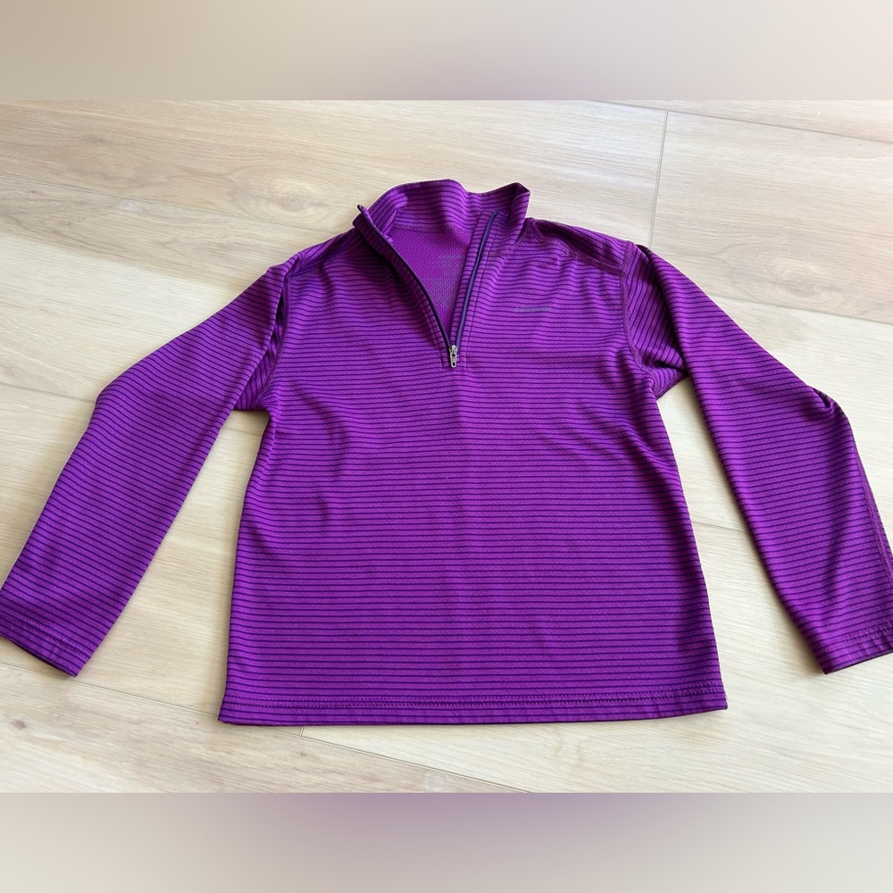 Patagonia Girls' Purple Quarter-Zip Pullover